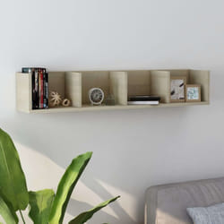 Tagère murale à cd Chêne sonoma 100x18x18 cm Bois d'ingénierie Vidaxl