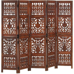 Vidaxl - Cloison de séparation 5 panneaux Marron 200x165cm Bois manguier