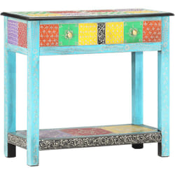 Vidaxl - Table console peinte à la main 80x35x75 cm Bois de manguier