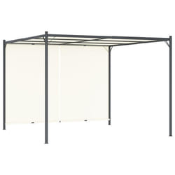 vidaXL Pergola avec toit réglable Crème Blanc 3x3 m Acier - TU