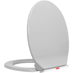 Vidaxl - Siège de toilette à fermeture en douceur Gris clair Ovale