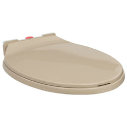 vidaXL Siège de toilette à fermeture en douceur Beige Ovale - TU