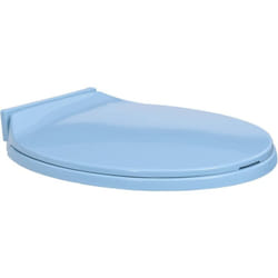 Vidaxl - Siège de toilette à fermeture en douceur Bleu Ovale