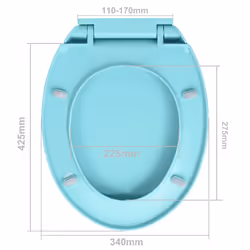 VidaXL 145824 siège de toilette Abattant rigide Polypropylène (PP) Vert clair - Vue supplémentaire 10