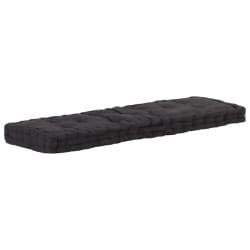 vidaXL Coussin de Plancher de Palette Noir