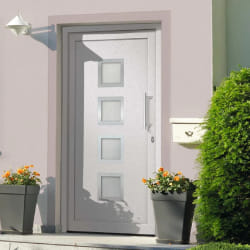 vidaXL Porte d'entrée Blanc 108x208 cm - TU
