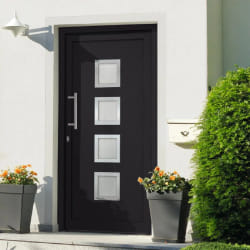 vidaXL Porte d'entrée Anthracite 108x200 cm - TU