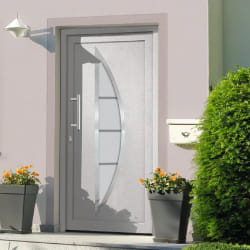 vidaXL Porte d'entrée - Blanc, 108x200 cm, PVC