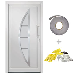 vidaXL Porte d'entrée Blanc 98x208 cm - TU