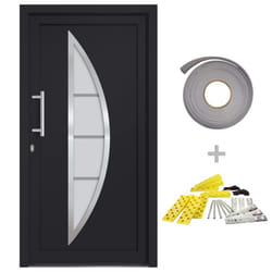 vidaXL Porte d'entrée Anthracite 98x190 cm - TU