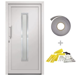 vidaXL Porte d'entrée Blanc 98x208 cm - TU