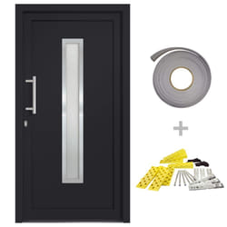 vidaXL Porte d'entrée Anthracite 108x208 cm - TU