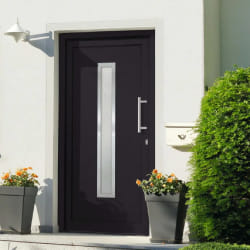 vidaXL Porte d'entrée PVC - 108x200 cm - Anthracite