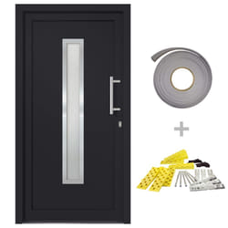 vidaXL Porte d'entrée Anthracite 108x208 cm - TU