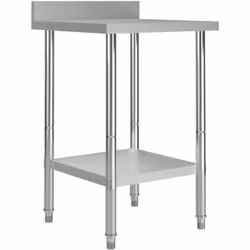 Cette grande table de travail robuste est parfaite pour la préparation et le stockage des aliments et est idéale pour une cui ...