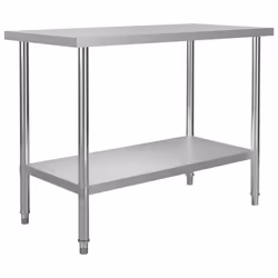 vidaXL Table de travail de cuisine 120x60x85 cm Acier inoxydable