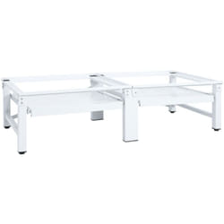 Socle de lave-linge et sèche-linge et étagère coulissante Blanc Vidaxl