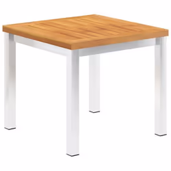 vidaXL Table d'appoint de jardin 45x45x38 cm Bois d'acacia et inox