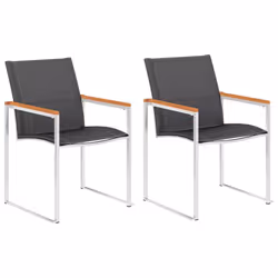VidaXL 46497, Terrace, Bois d'acacia, Acier inoxydable, Textile, 600 mm, 590 mm, 850 mm, 45 cm