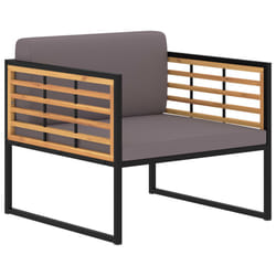VidaXL 46508 chaise d'extérieur Terrace Siège rembourré Bois d'acacia, Polyester, Acier Gris