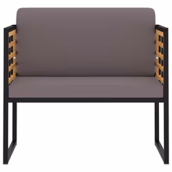 VidaXL 46508 chaise d'extérieur Terrace Siège rembourré Bois d'acacia, Polyester, Acier Gris