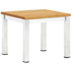 vidaXL Table d'appoint de jardin 45x45x38 cm Bois de teck et inox - TU