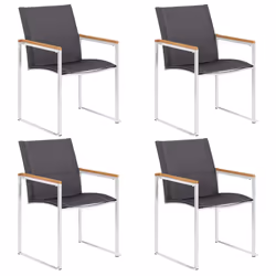 VidaXL 46516, Terrace, Acier inoxydable, Teck, Textile, 600 mm, 590 mm, 850 mm, 45 cm