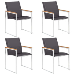 VidaXL 46516 chaise d'extérieur Terrace Acier inoxydable, Teck, Textile