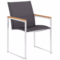 VidaXL 46516 chaise d'extérieur Terrace Acier inoxydable, Teck, Textile