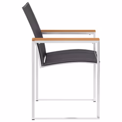 VidaXL 46516 chaise d'extérieur Terrace Acier inoxydable, Teck, Textile - Vue supplémentaire 4