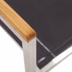 VidaXL 46516 chaise d'extérieur Terrace Acier inoxydable, Teck, Textile - Vue supplémentaire 7