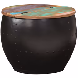 Cette table basse en bois de style vintage sera un accessoire unique à votre maison. Cette magnifique table d'appoint est fai ...