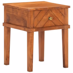 vidaXL Table de chevet 40x40x50 cm Bois d'acacia massif - TU