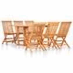 vidaXL Ensemble à manger d'extérieur pliable 7 pcs Bois solide de teck - TU