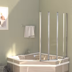 Description générale Notre enclos de bain allie style et fonctionnalité et s'intègre parfaitement à la décoration de votre sa ...