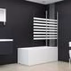 vidaXL Enclos de bain 120x140 cm Verre trempé Rayures - TU