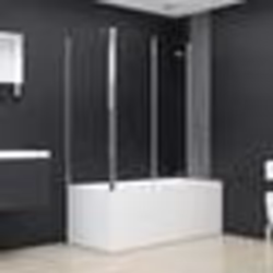 vidaXL Enclos de bain 120x69x130 cm Verre trempé Transparent - TU