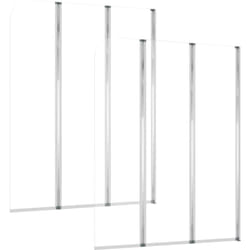 vidaXL Enclos de bain 2 pcs 104x130 cm Verre trempé Transparent - TU