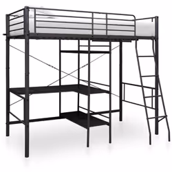 Ce lit superposé en métal est élégant et fonctionnel, ce qui en fait un complément parfait pour toute chambre dont l'espace e ...