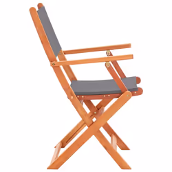 VidaXL 48691 chaise d'extérieur Terrace Siège rembourré Eucalyptus Gris - Vue supplémentaire 4