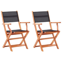 VidaXL 48692 chaise d'extérieur Terrace Siège rembourré Eucalyptus Noir