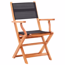 VidaXL 48692 chaise d'extérieur Terrace Siège rembourré Eucalyptus Noir