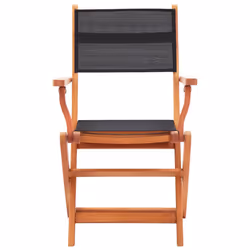 VidaXL 48692 chaise d'extérieur Terrace Siège rembourré Eucalyptus Noir