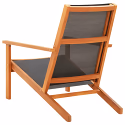 VidaXL 48699 chaise d'extérieur Terrace Siège rembourré Eucalyptus Noir