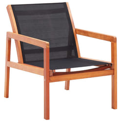 VidaXL 48701 chaise d'extérieur Terrace Siège rembourré Eucalyptus Noir