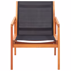 VidaXL 48701 chaise d'extérieur Terrace Siège rembourré Eucalyptus Noir
