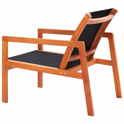 VidaXL 48701 chaise d'extérieur Terrace Siège rembourré Eucalyptus Noir - Vue supplémentaire 4