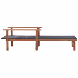 VidaXL 48706 chaise d'extérieur Linge Siège rembourré Bois d'acacia, Polyéthylène, Rotin Noir