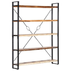 Bibliothèque 5 Niveaux 140x30x180cm Bois Solide De Récupération Vidaxl