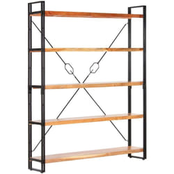 Bibliothèque à 5 niveaux 140x30x180 cm Bois d'acacia solide Vidaxl